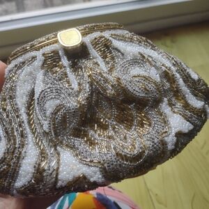 La Regale Silver and Gold Clutch